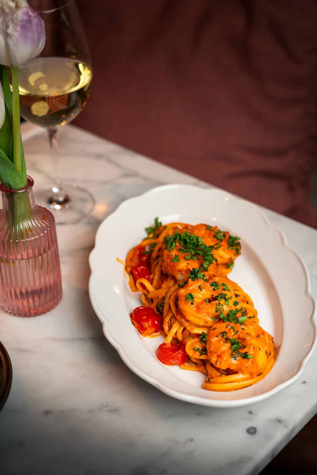 Scampi pasta